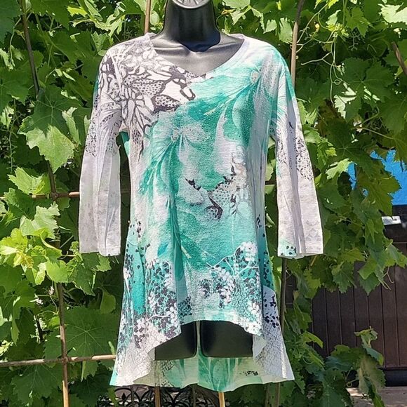 Style & Co. Jewelled hi low Knit Tunic NWOT - Picture 1 of 11